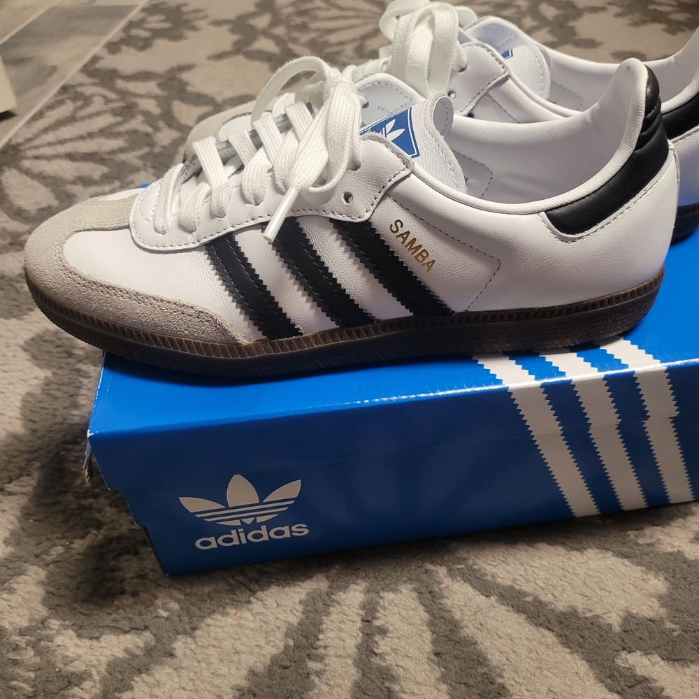 Adidas Samba White and Black Womenss Shoes